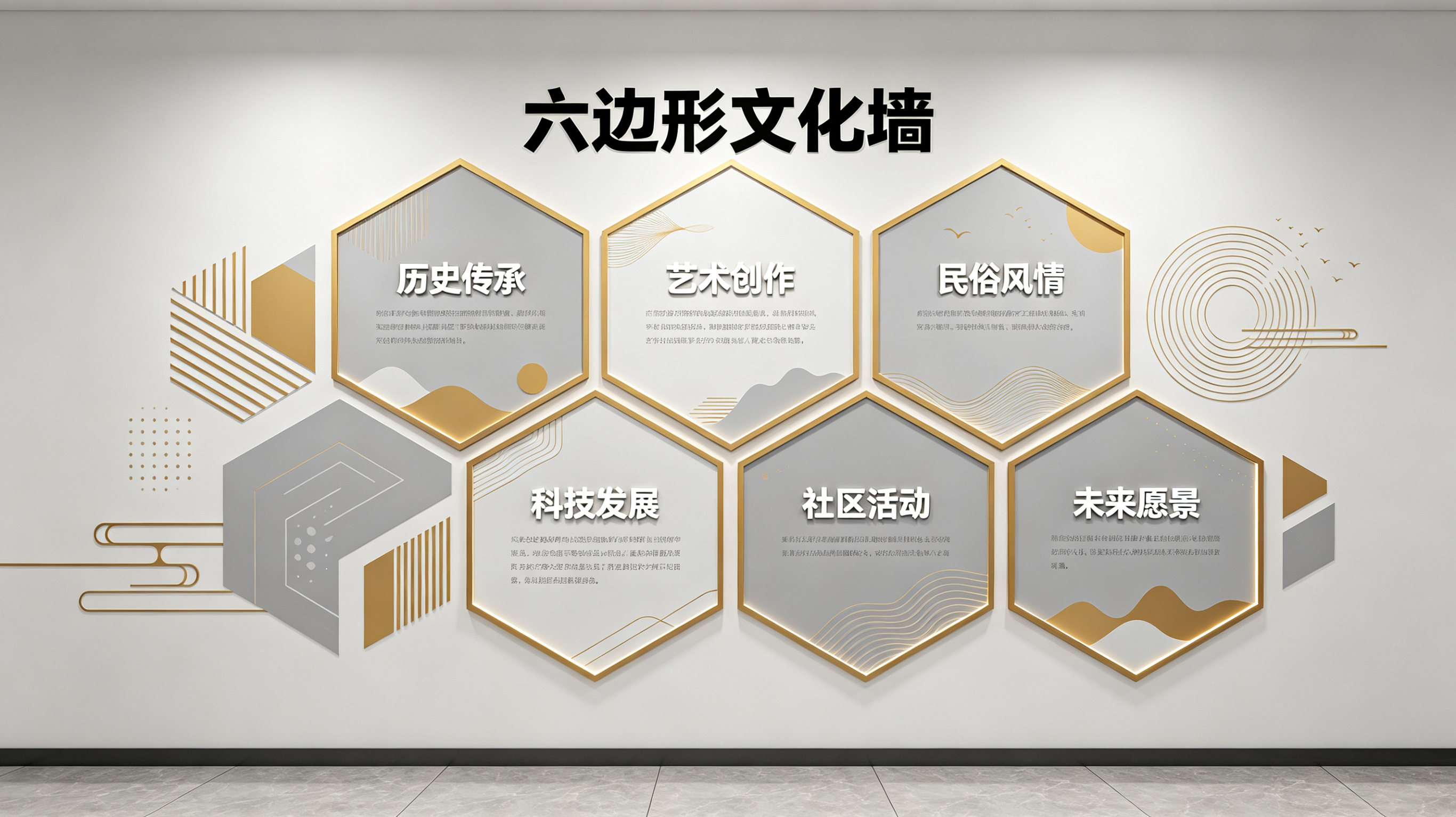乐山企业文化墙 | 六边形信息美学